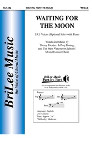 Waiting for the Moon SAB choral sheet music cover Thumbnail